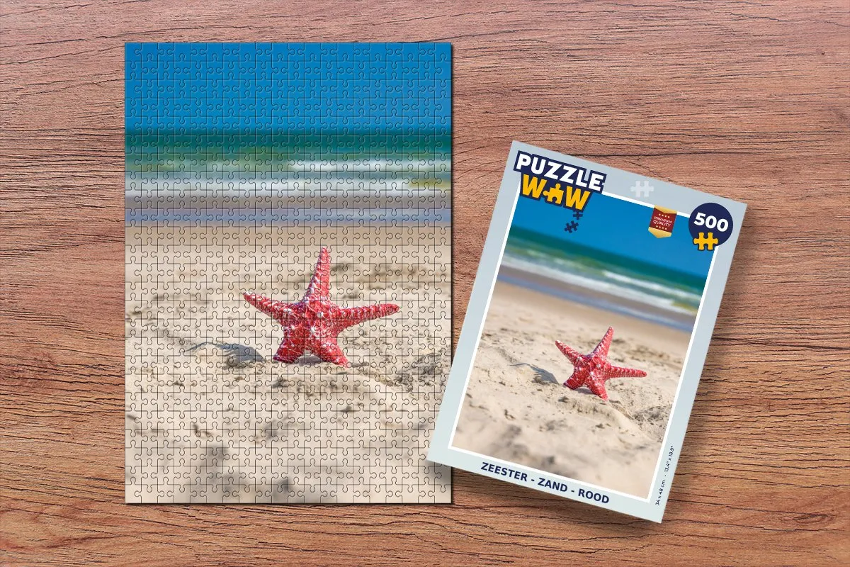 PuzzleWow Zeester Legpuzzel 500 Stuks - Rood