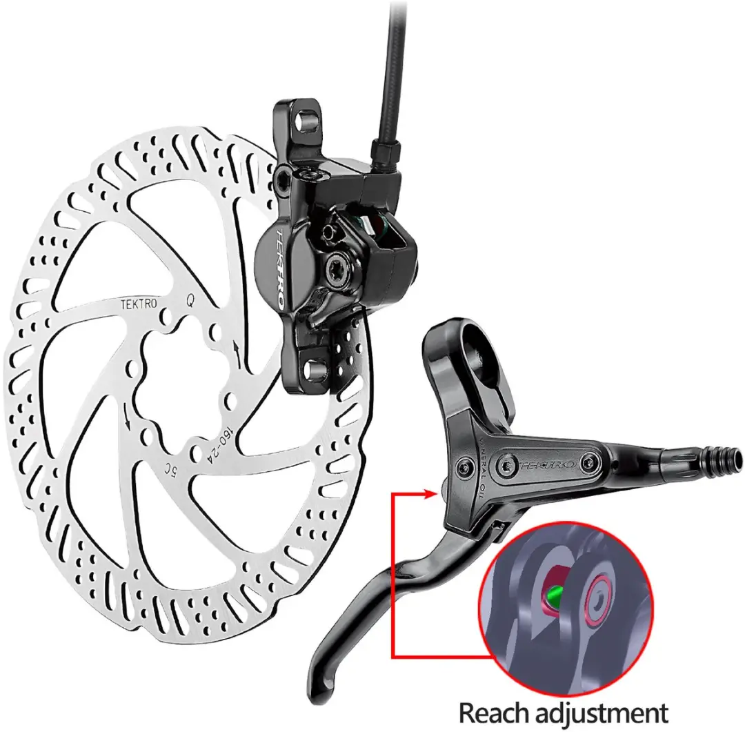 Hydraulische schijfremset Tektro HD-M285 links met 1800 mm leiding
