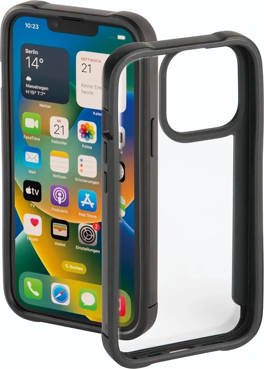 Hama Metallic Frame Cover iPhone 14 Pro Max - 00215556 - Zwart