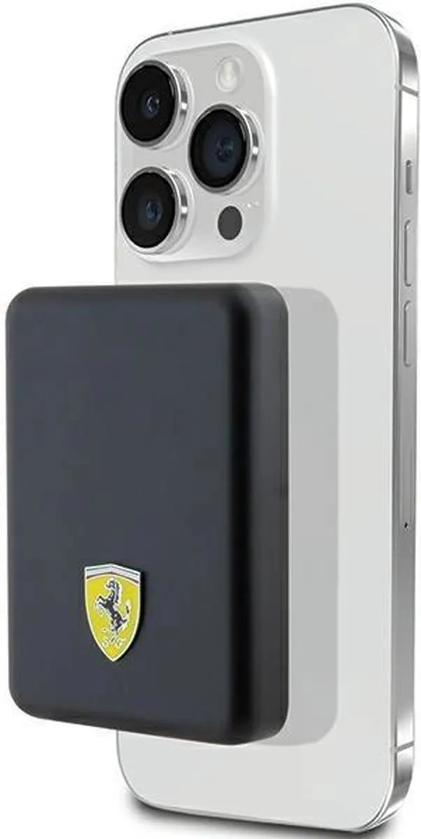 Ferrari Metaal Logo Powerbank 5000mAh - 15W - Zwart