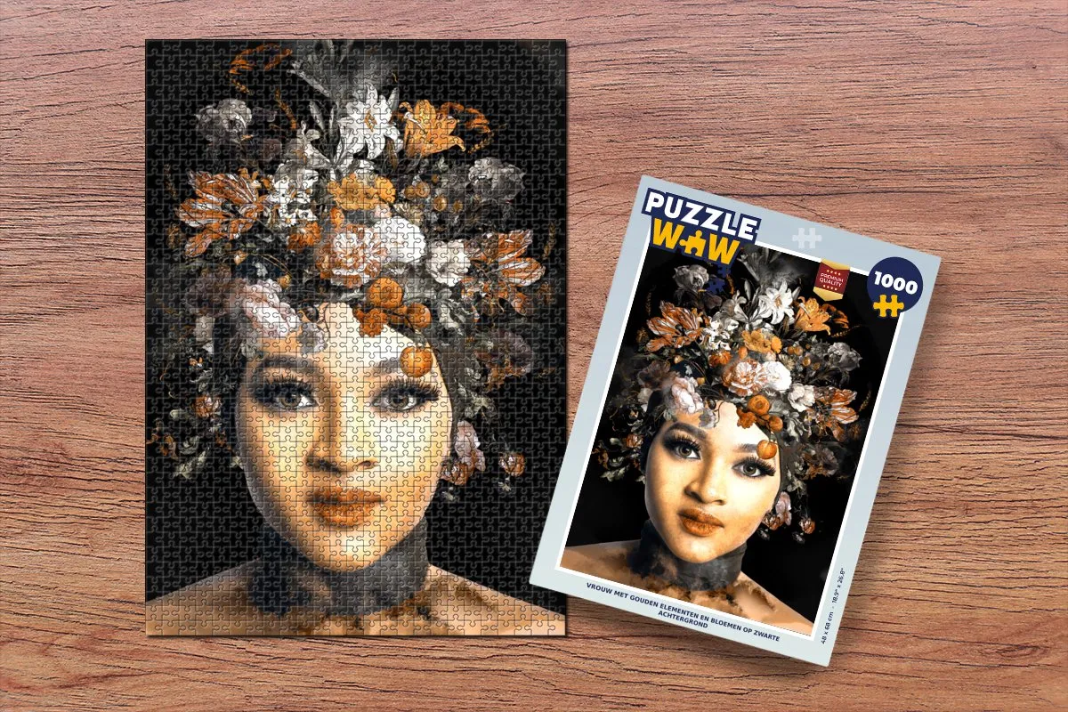 PuzzleWow Bloemen Make-up Legpuzzel 1000 Stuks - Multicolor