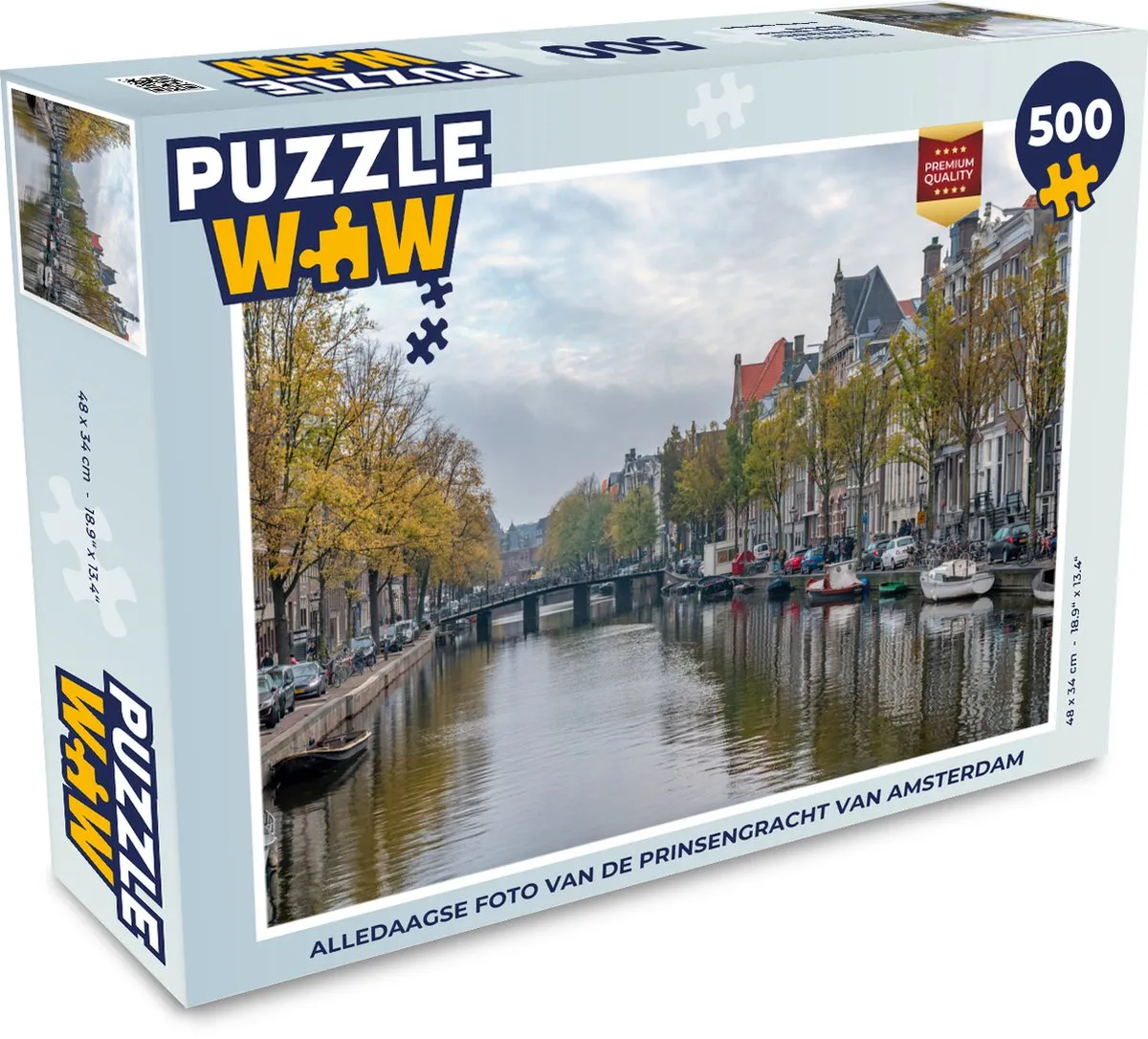 PuzzleWow Legpuzzel Prinsengracht Amsterdam 500 Stuks