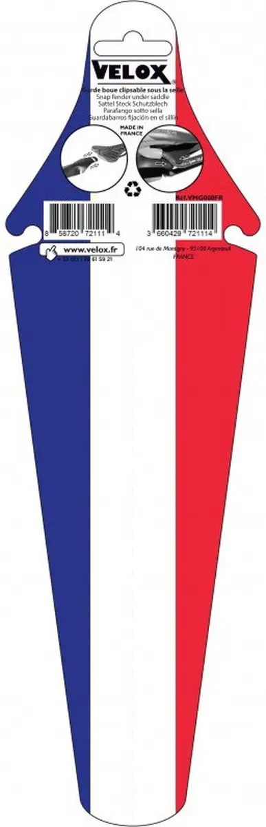 Velox Achterspatbord 34cm Blauw/wit/rood - afbeelding 5 van 5