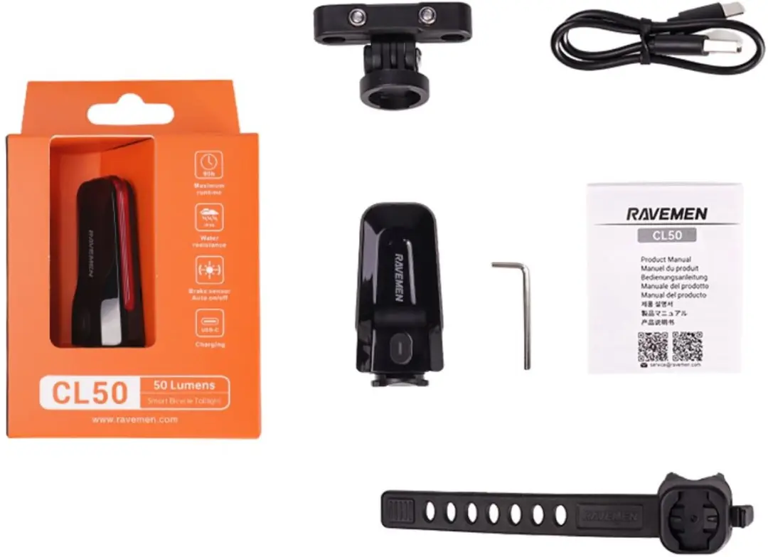 Ravemen CL50 Achterlicht - 50 lumen - Rood - afbeelding 3 van 6