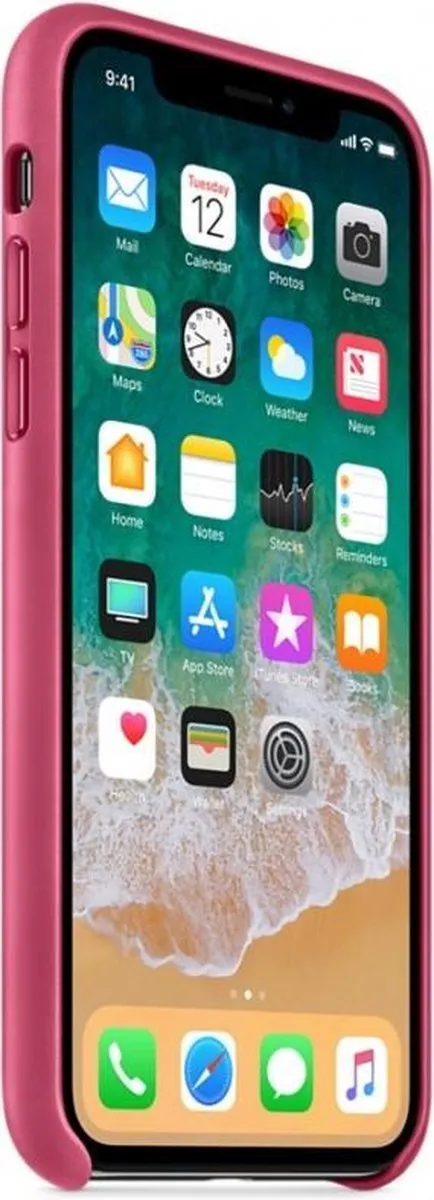 Apple Leren Hoesje iPhone X - Roze - MQTJ2ZM/A
