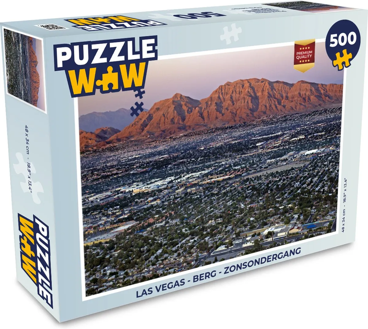 PuzzleWow Las Vegas Berg Zonsondergang Legpuzzel 500 Stuks