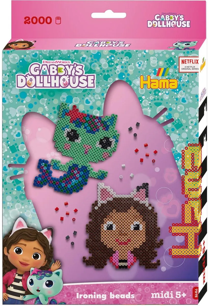 Hama Strijkkralen Gabby's Dollhouse - 2000 Stuks - Blauw