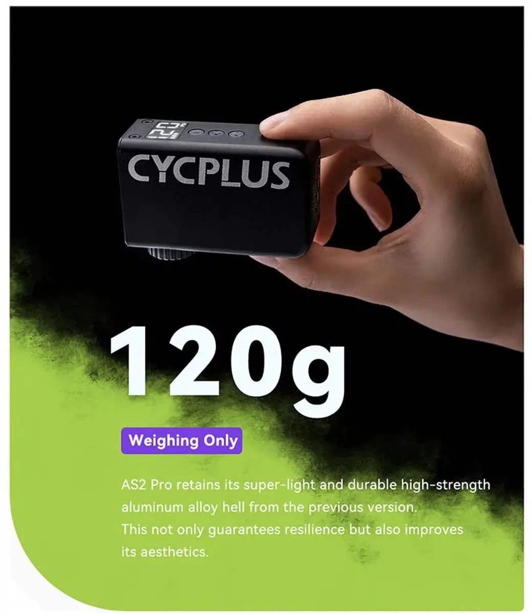 Cycplus AS2 PRO Elektrische Fietspomp - Zwart - afbeelding 3 van 6