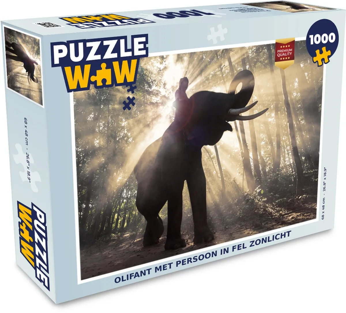 PuzzleWow Legpuzzel Olifant 1000 Stuks
