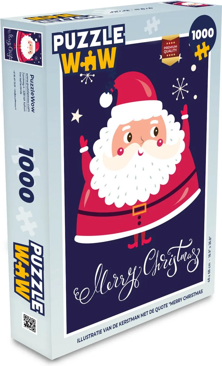PuzzleWow Kerstman Legpuzzel 1000 Stuks