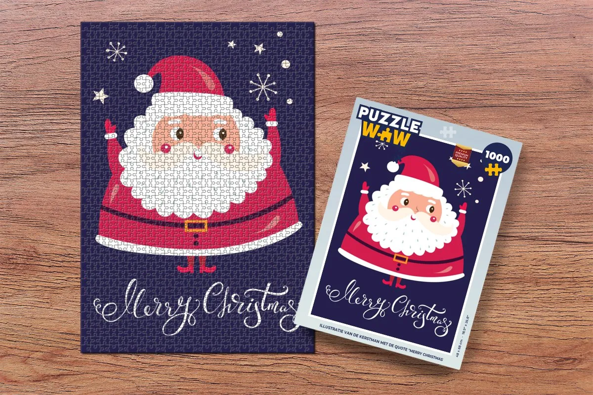 PuzzleWow Kerstman Legpuzzel 1000 Stuks - Multicolor