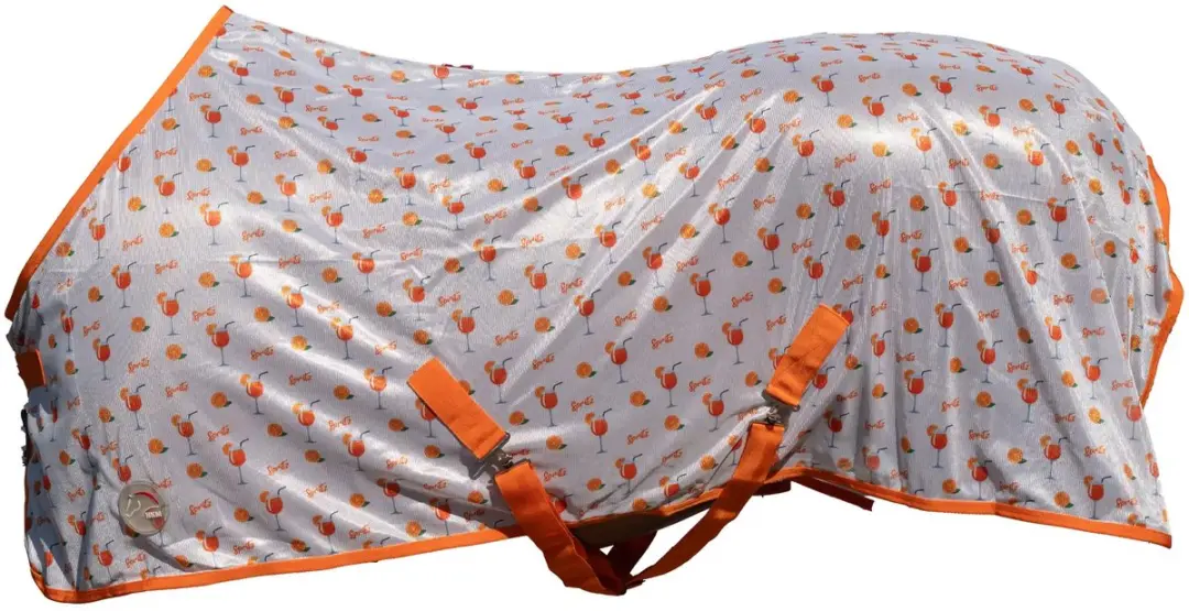 HKM Paardenvliegendeken Splash Oranje
