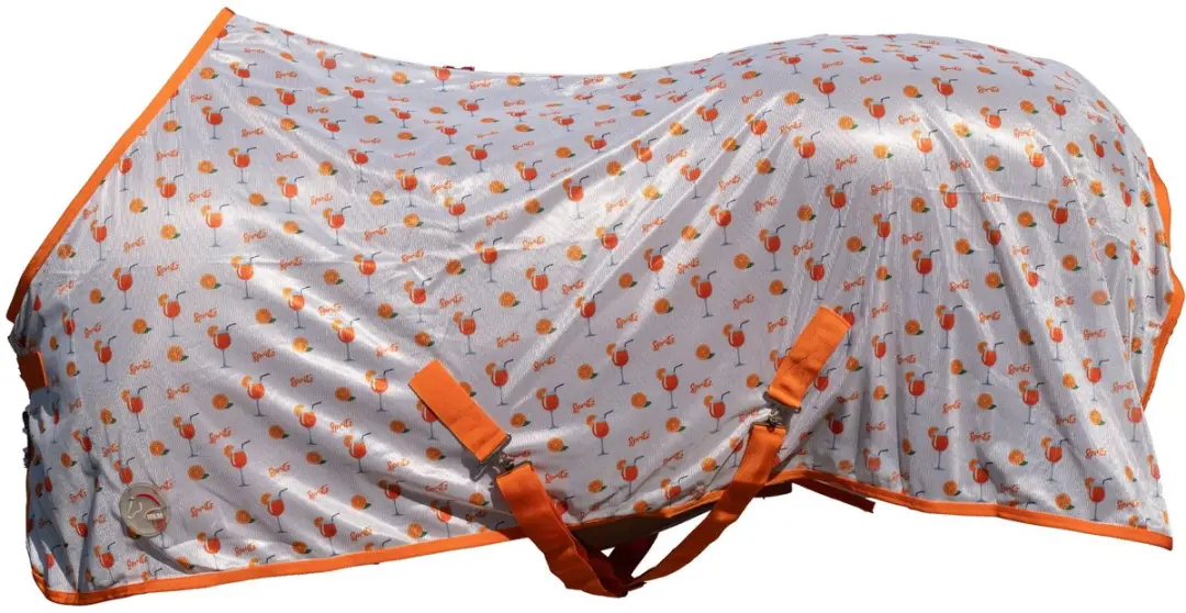 HKM Paardenvliegendeken Splash Oranje - afbeelding 3 van 3
