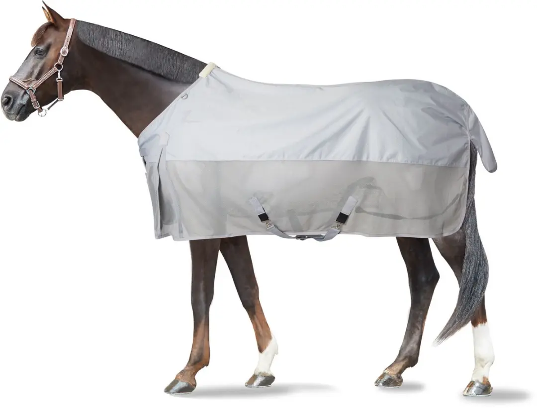 Horze Nevada Regen/vliegendeken 155cm Lunar Rock Grey - afbeelding 4 van 6
