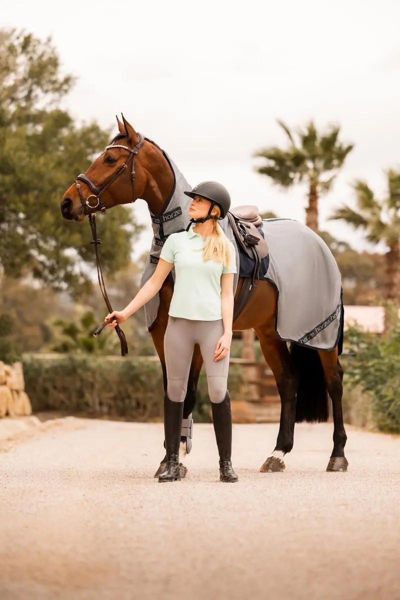 Horze Paso Fino rij-vliegendeken 155cm Titanium Grey - afbeelding 2 van 6