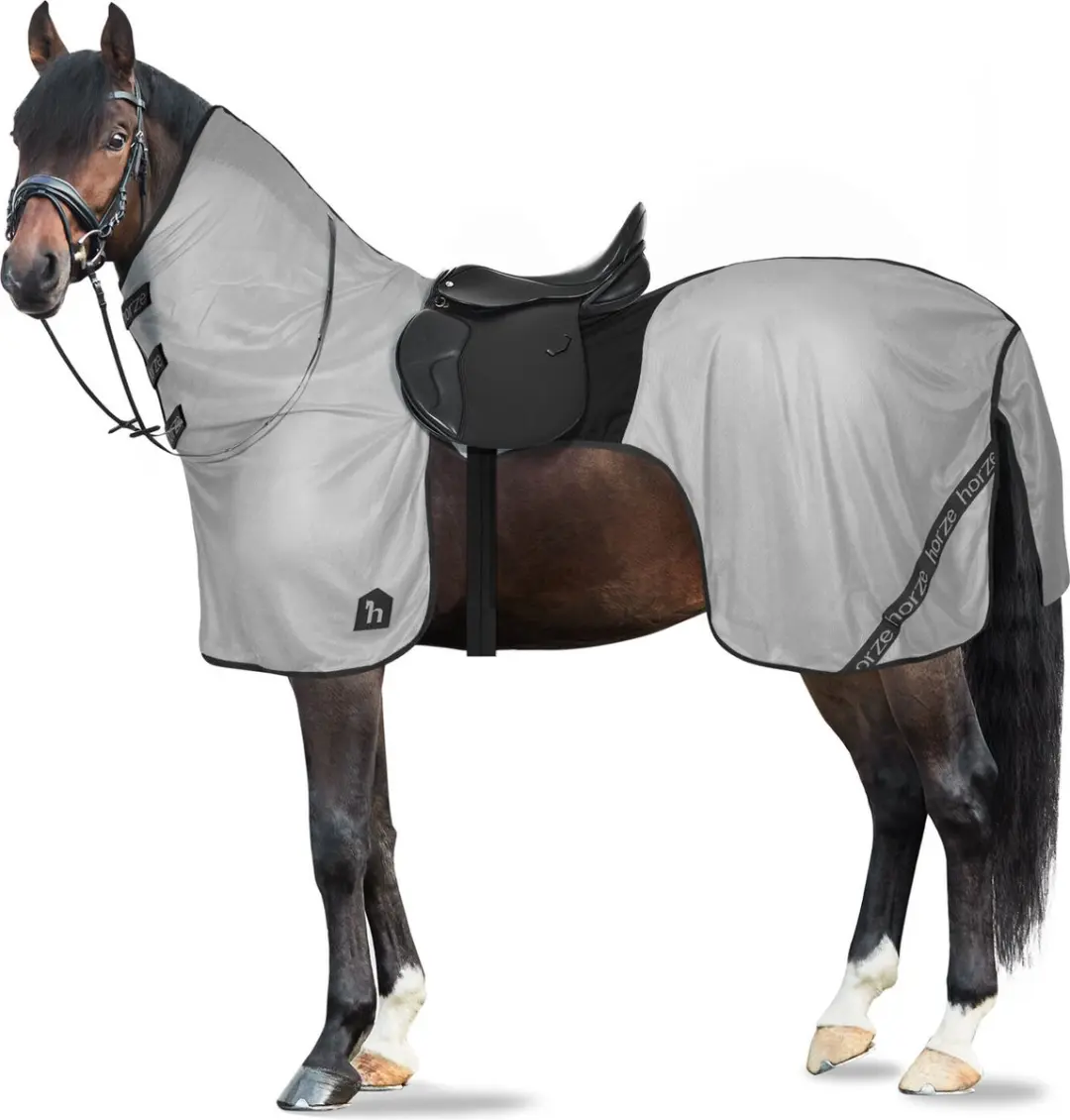 Horze Paso Fino rij-vliegendeken 155cm Titanium Grey
