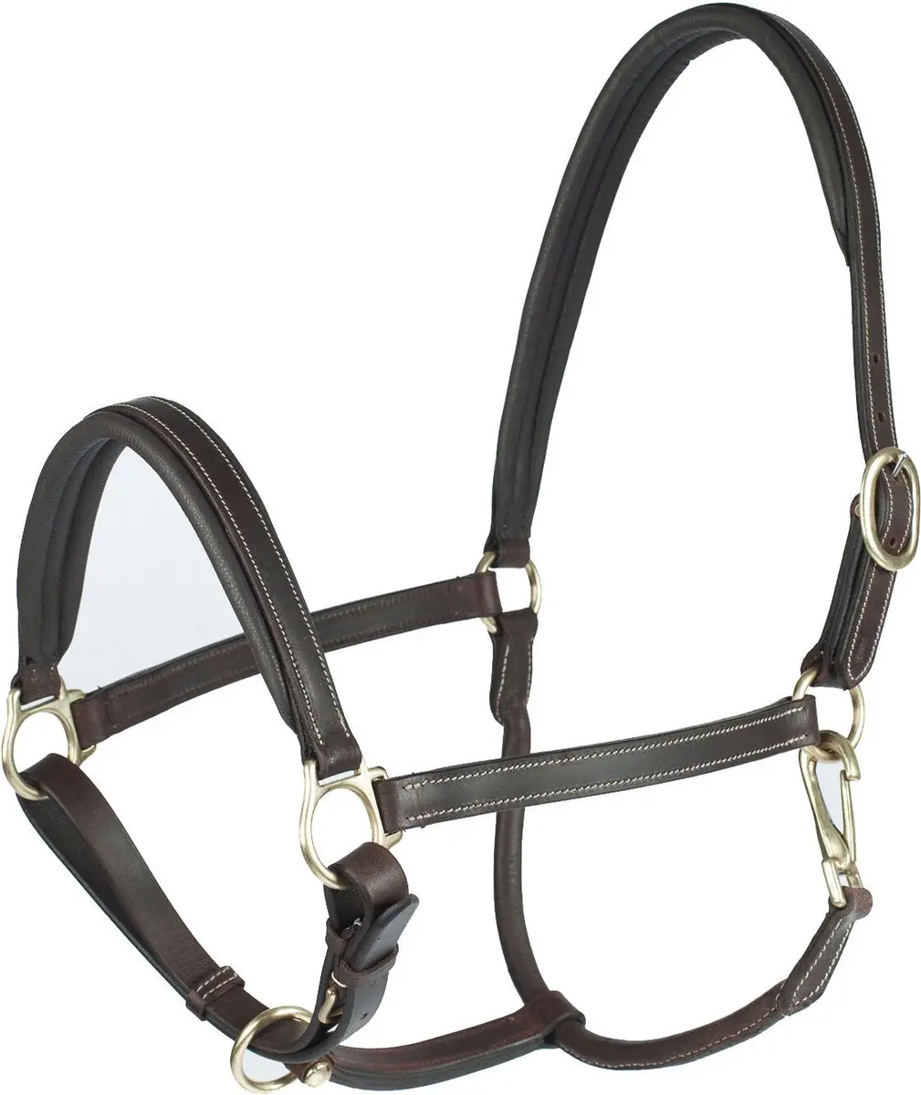 Horze Largo Leren Halster, Dark Brown, Vollblut