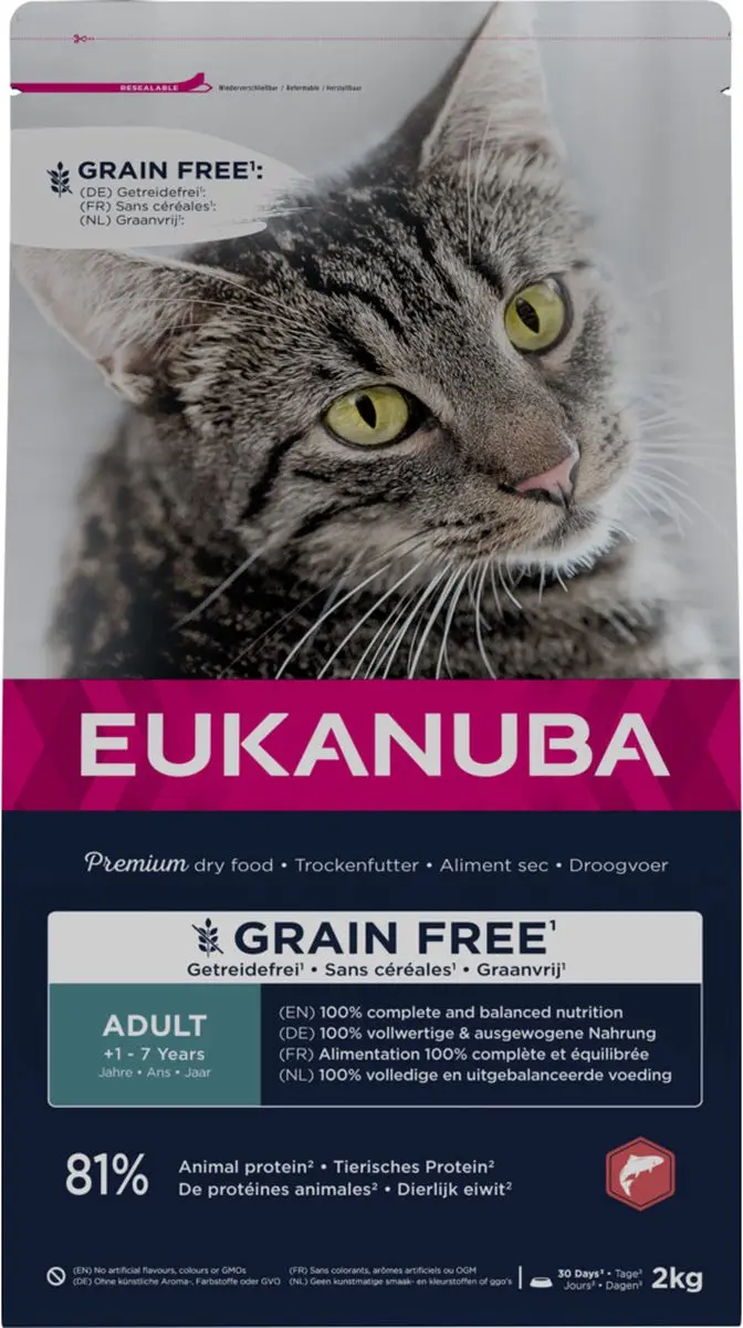 Eukanuba Kat Adult Graanvrij Zalm 2kg