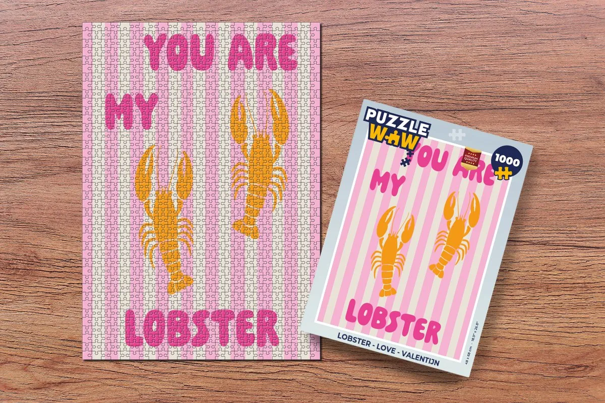 PuzzleWow Lobster Love Valentijn Legpuzzel 1000 Stuks