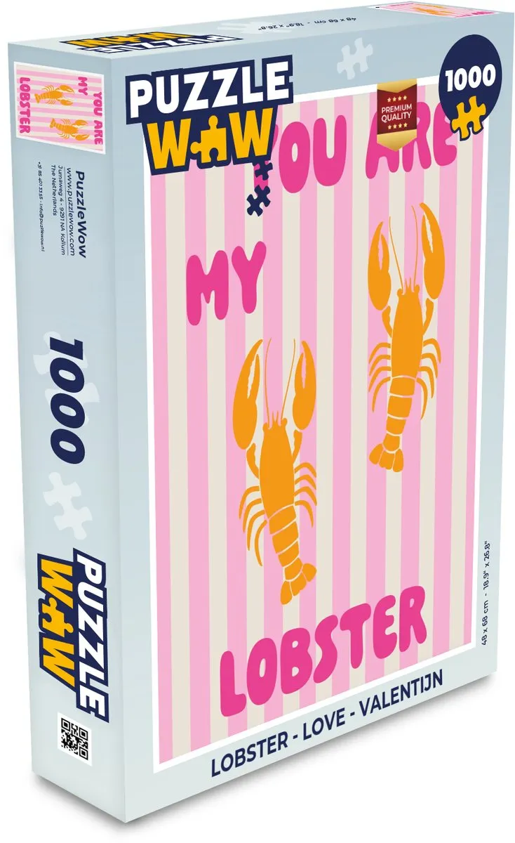 PuzzleWow Lobster Love Valentijn Legpuzzel 1000 Stuks