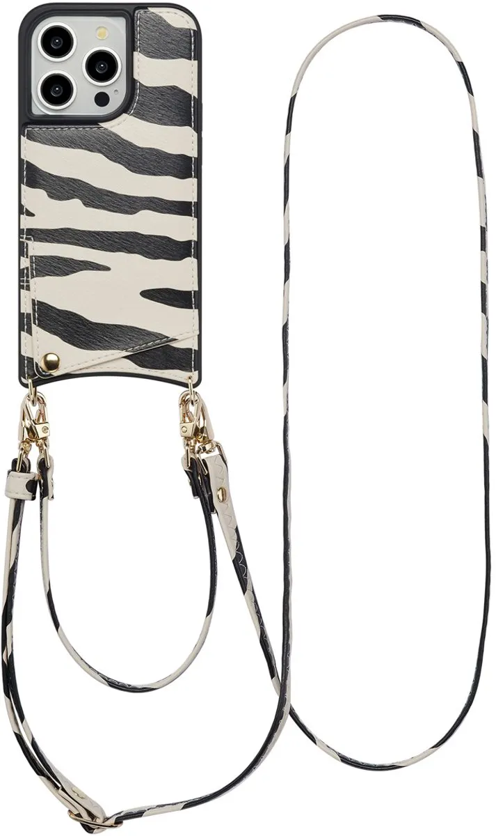 Selencia Hoesje iPhone 14 Pro Zazzy Zebra