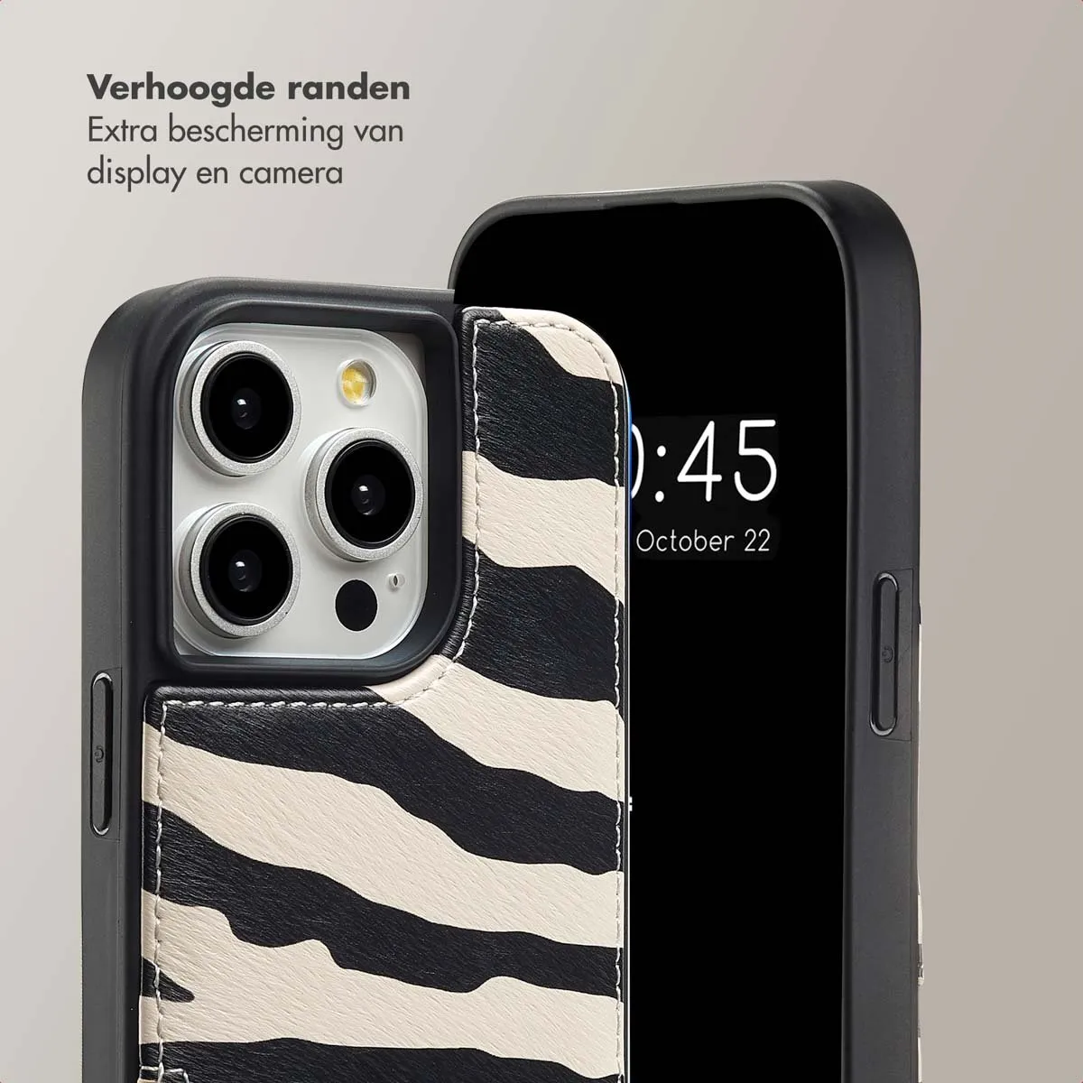 Selencia Hoesje iPhone 14 Pro Zazzy Zebra - 2 Pasjes - afbeelding 6 van 6
