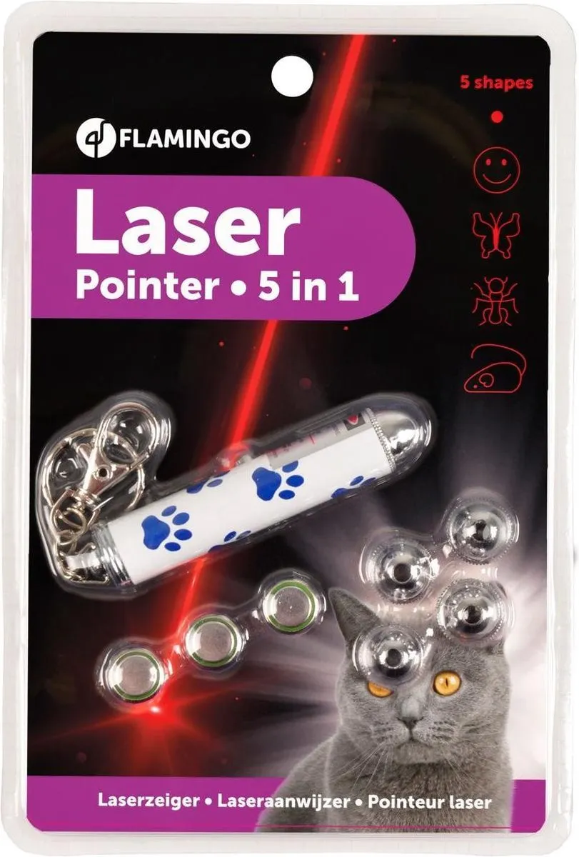 Flamingo Anser Laserpen Kat - 5 Motieven - Wit - afbeelding 6 van 6