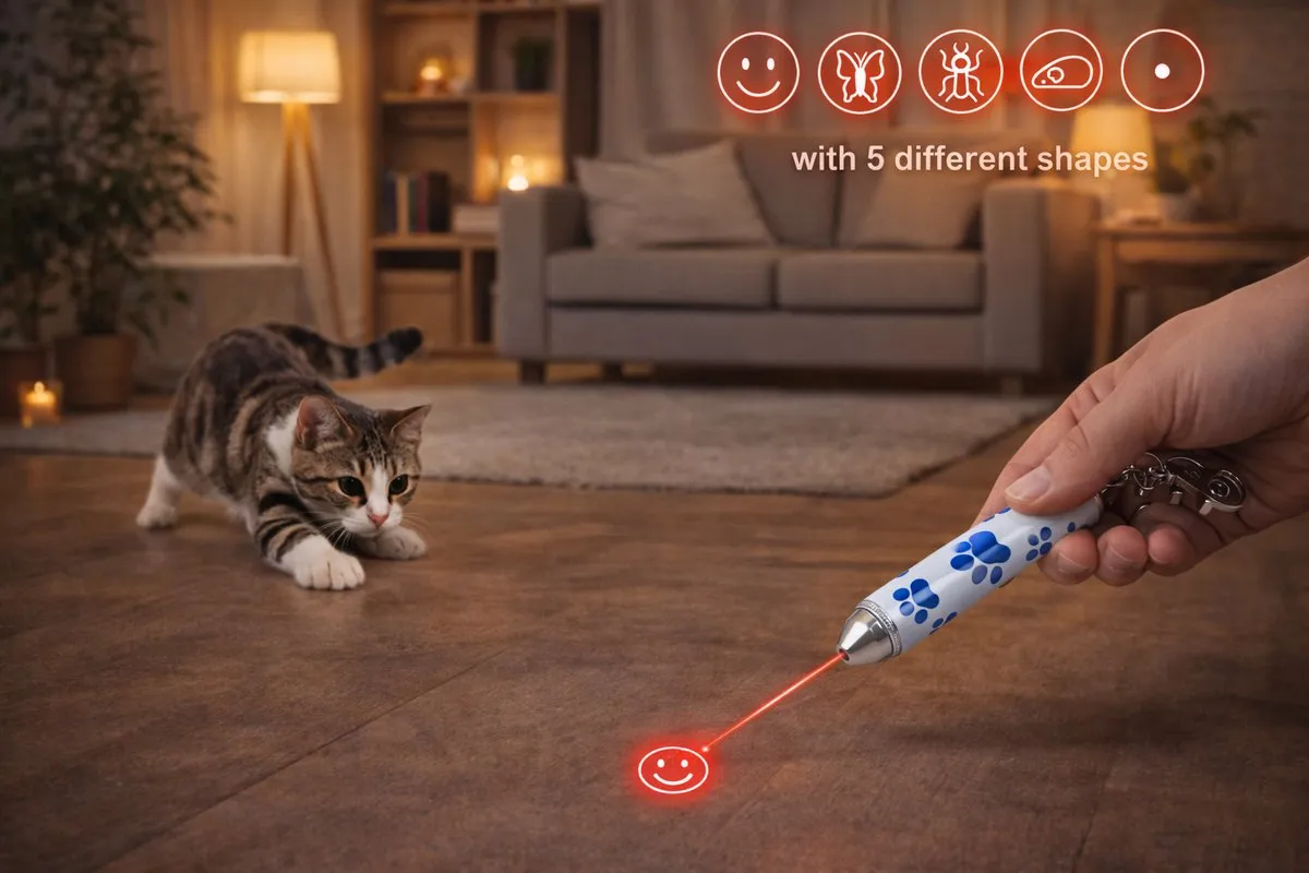 Flamingo Anser Laserpen Kat - 5 Motieven - Wit
