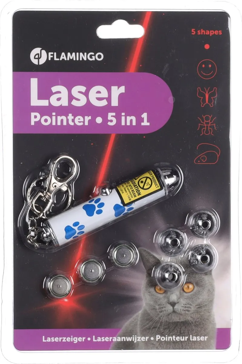 Flamingo Anser Laserpen Kat - 5 Motieven - Wit