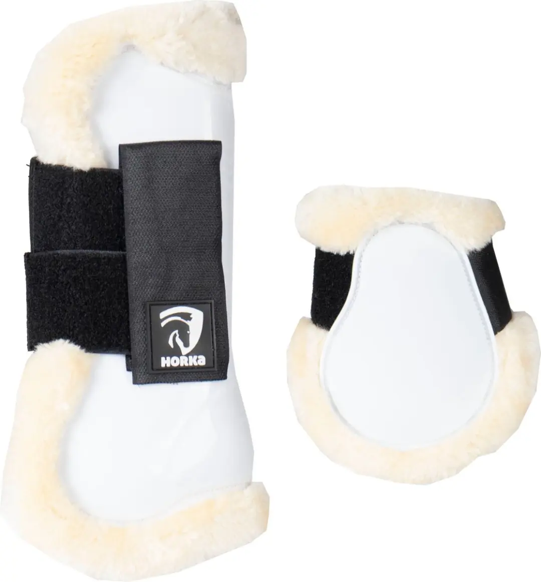 HORKA PVC BEENBESCHERMERSET MET BONT L wit