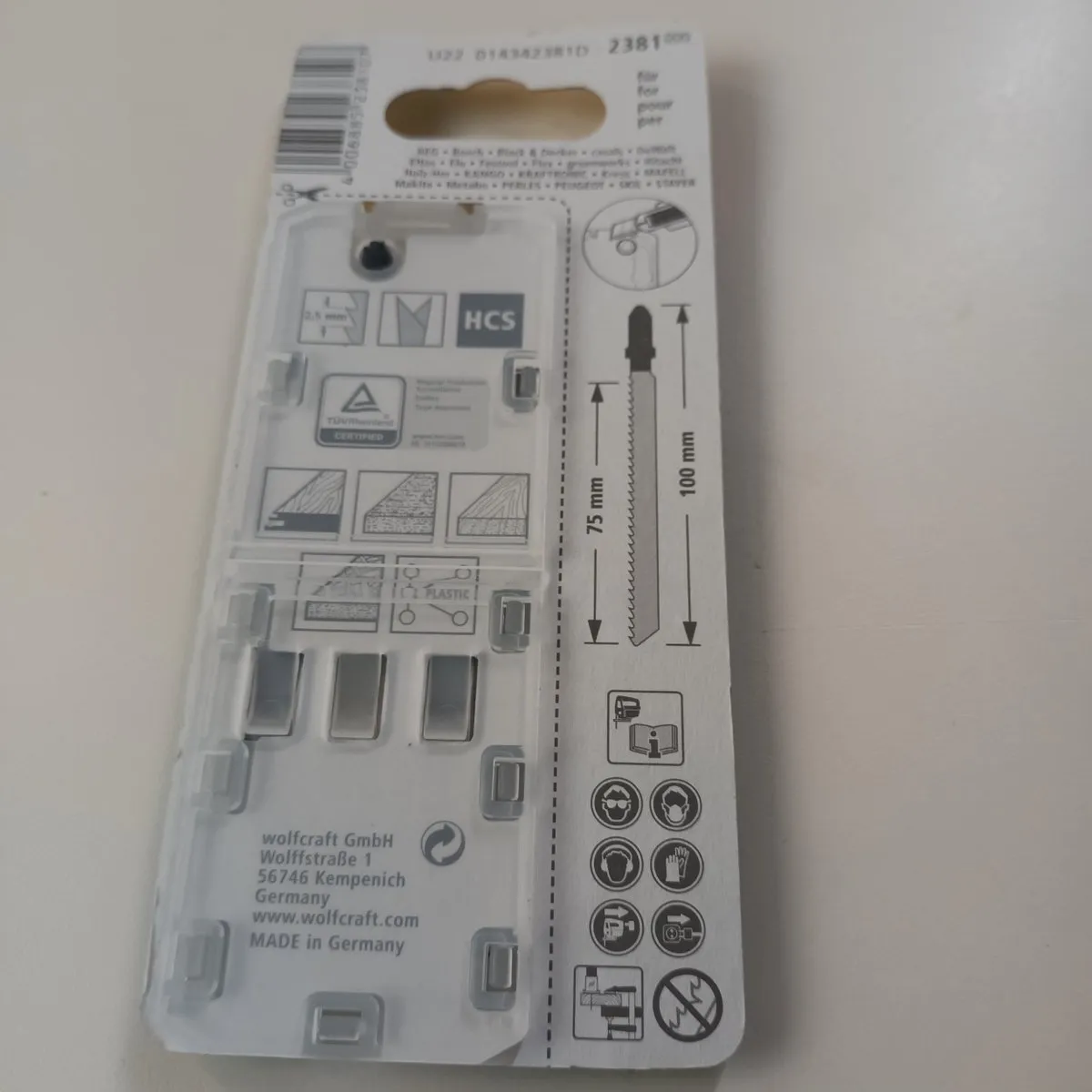 Wolfcraft Decoupeerzaagblad HCS T-schacht 2381000 - 2 Stuks
