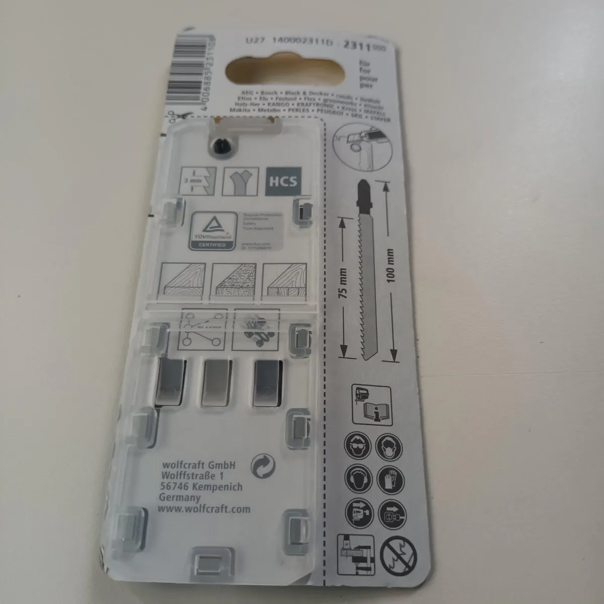Wolfcraft Decoupeerzaagblad HCS T-schacht 2311000 - 2 Stuks