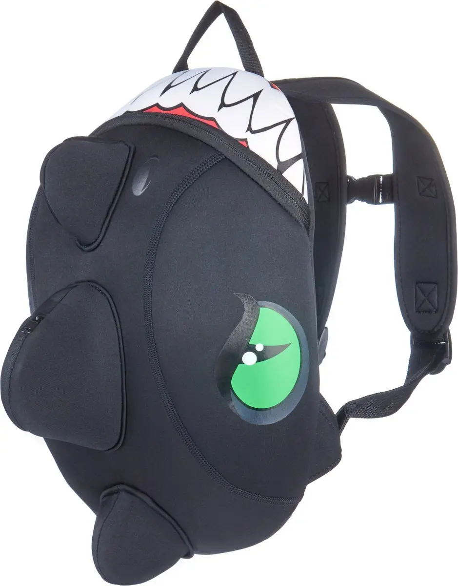 Crazy Safety Dragon Rugzak Junior Zwart - afbeelding 6 van 6
