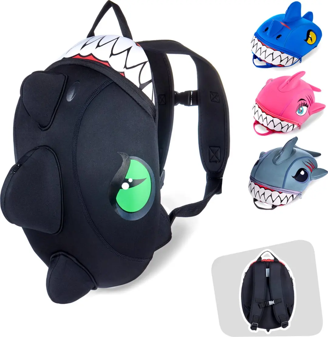 Crazy Safety Dragon Rugzak Junior Zwart