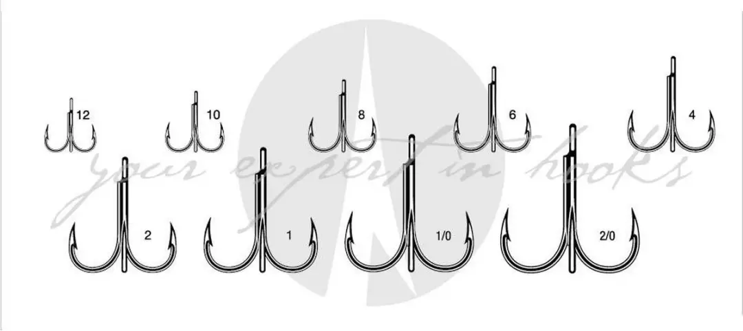 VMC 7547BN Drievoudige haken - 5 Stuks - afbeelding 2 van 2