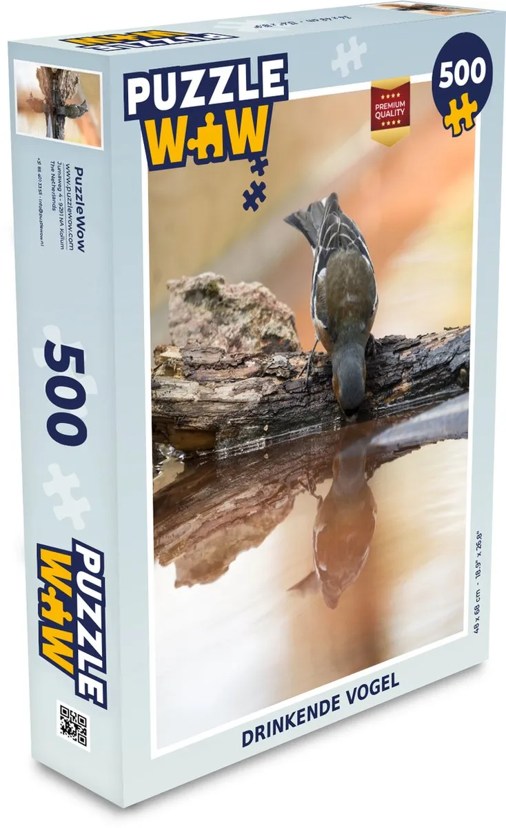 PuzzleWow Vogel Reflectie Legpuzzel 500 Stuks
