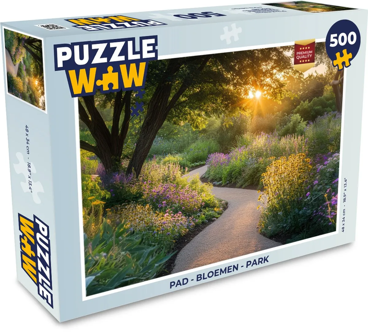 PuzzleWow Bloemen Park Legpuzzel 500 Stuks
