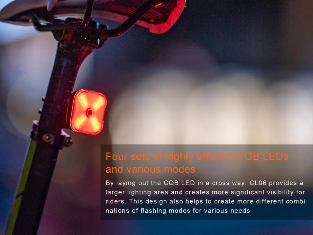 Ravemen CL06 Achterlicht 50 Lumen - Rood - afbeelding 4 van 6