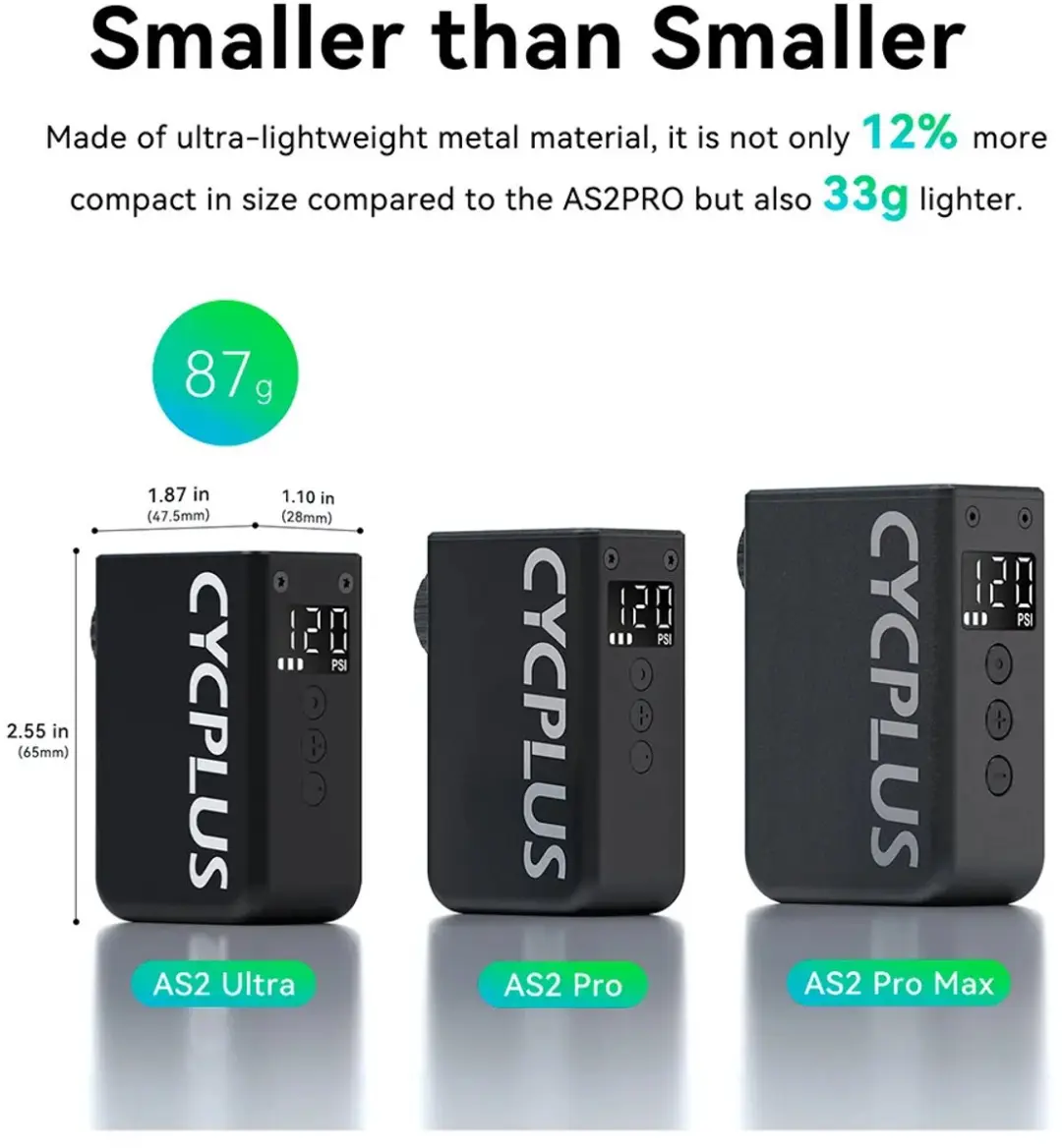 Cycplus AS2 Ultra minicompressor - afbeelding 3 van 6