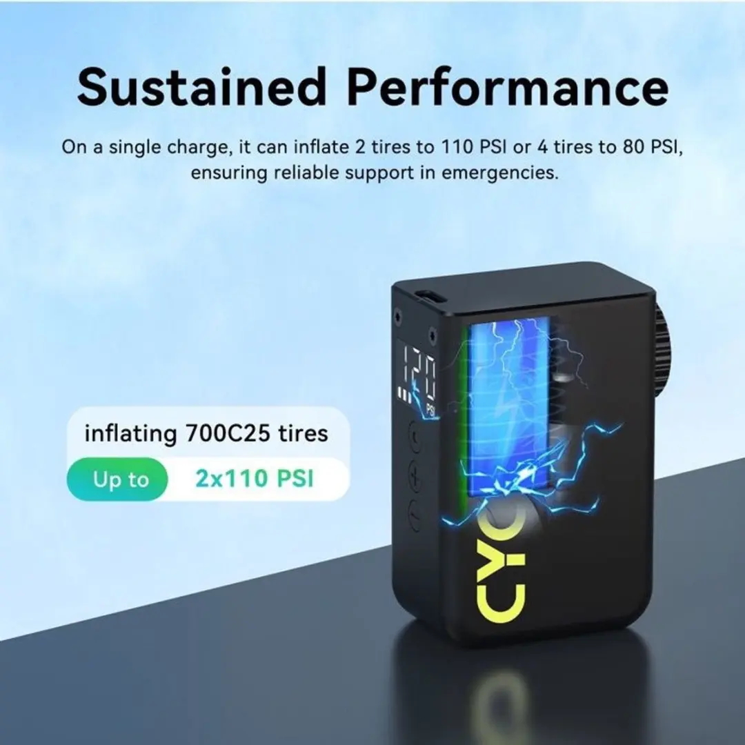 Cycplus AS2 Ultra minicompressor - afbeelding 5 van 6