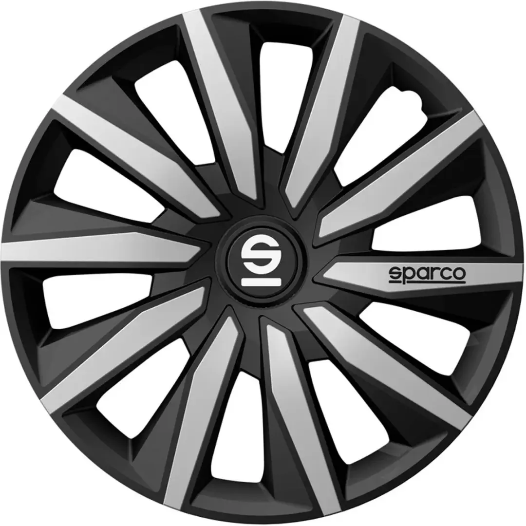 Sparco Wieldoppen Milano 14 inch Zwart Zilver