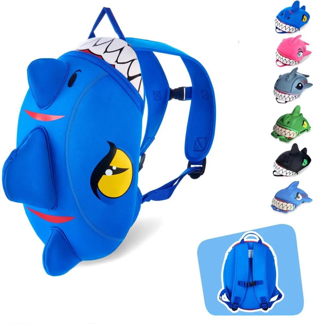 Crazy Safety Shark Rugzak Junior Blauw - afbeelding 2 van 6