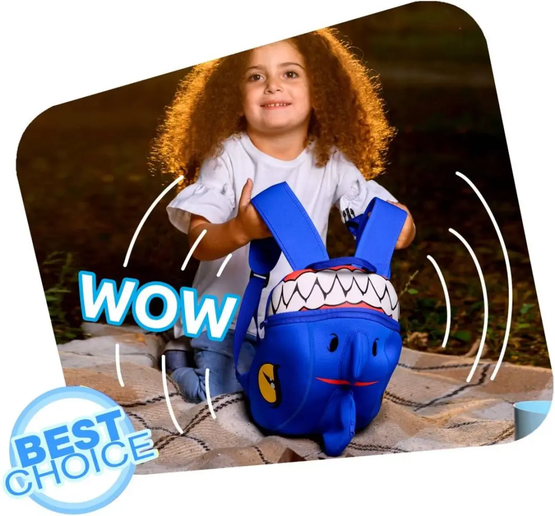 Crazy Safety Shark Rugzak Junior Blauw - afbeelding 6 van 6