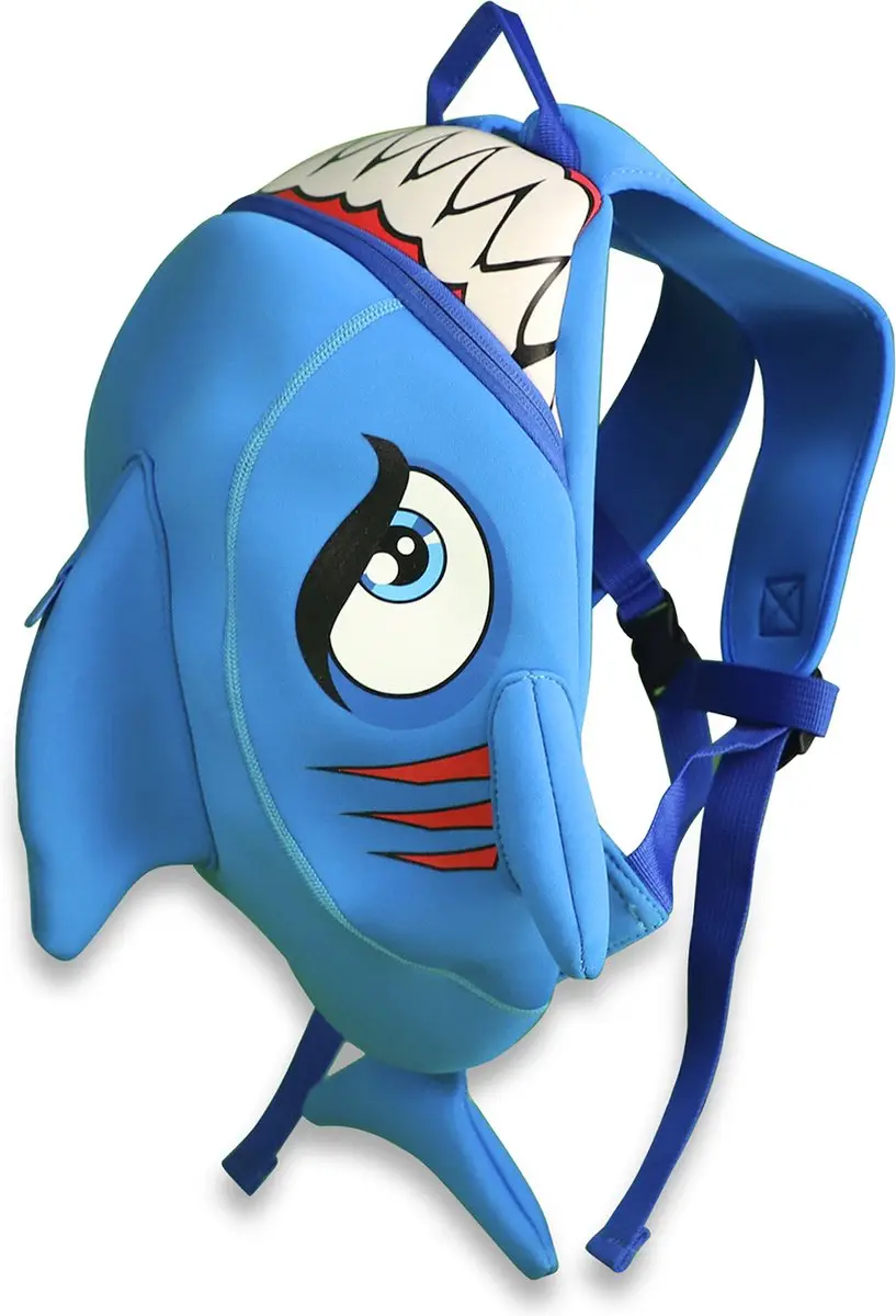 Crazy Safety Shark Rugzak Junior Blauw