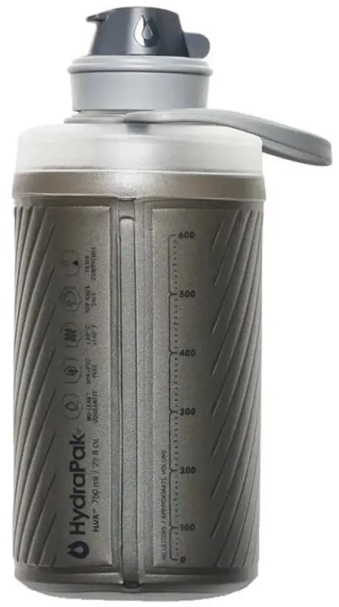 Hydrapak Flux 750ml Waterfles - Mammoth Grey - afbeelding 5 van 6