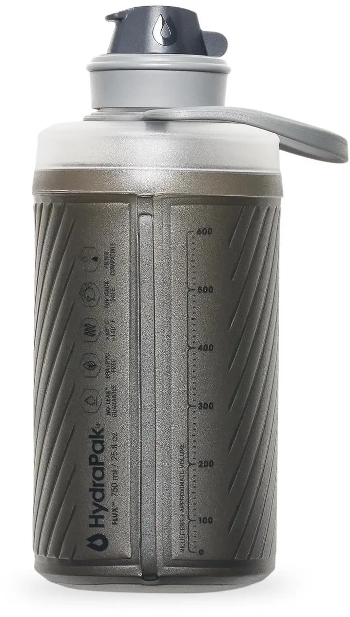 Hydrapak Flux 750ml Waterfles - Mammoth Grey - afbeelding 2 van 6