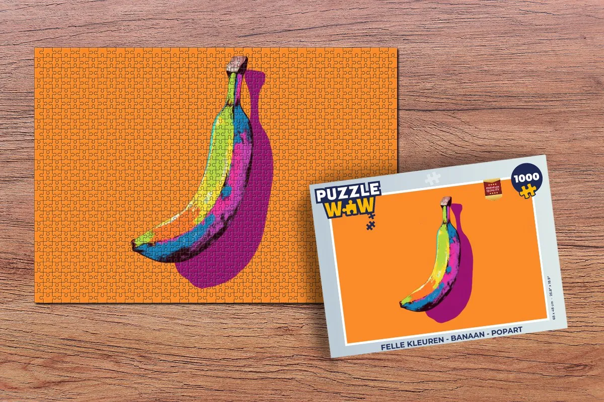 PuzzleWow Legpuzzel 1000 Stuks - Banaan Popart