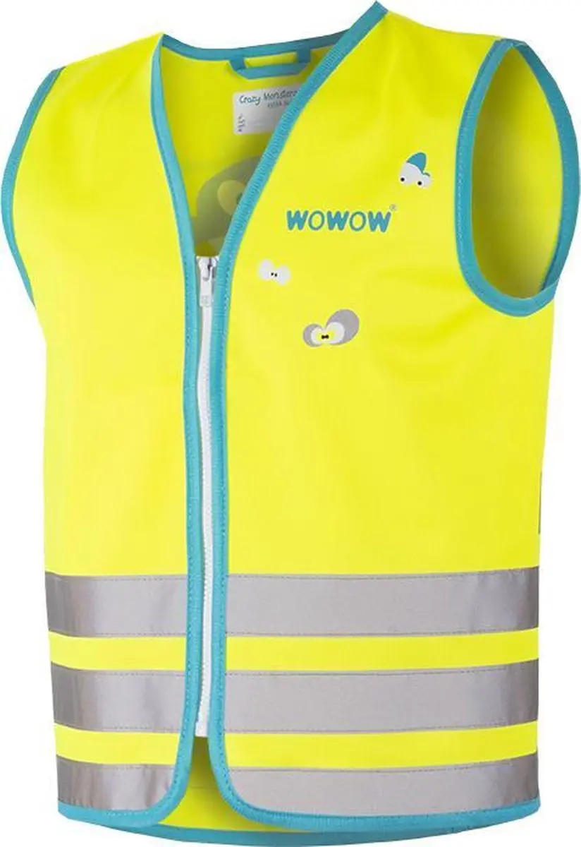 WOWOW Monster jacket geel L- Fluo hesje kind EN1150