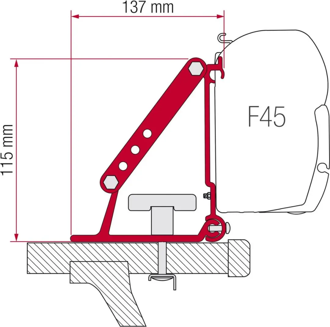 Fiamma houderkit Auto F35 / F45 dakmontage
