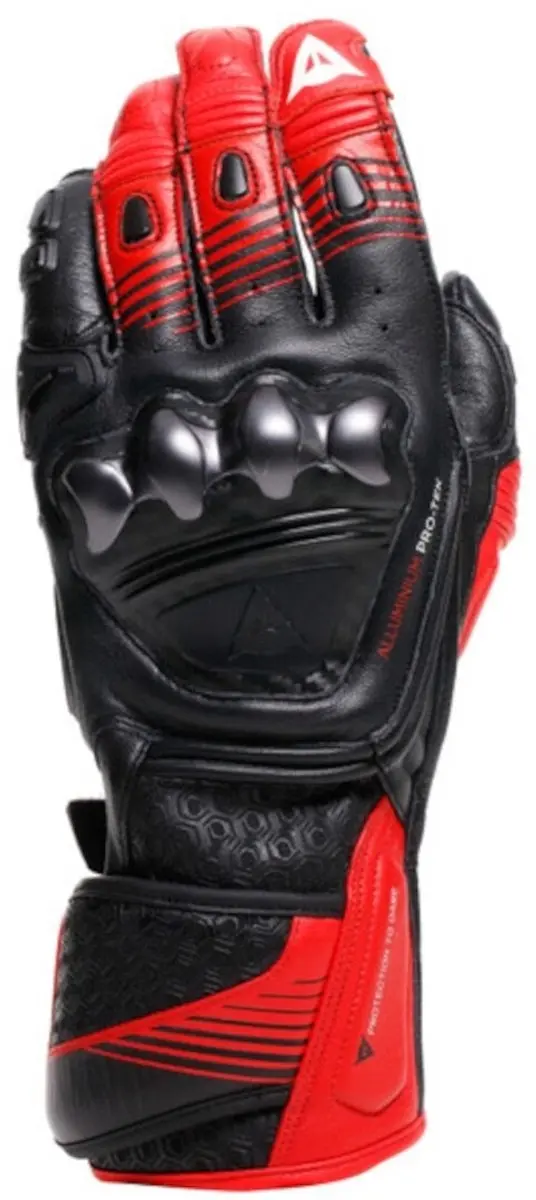 Dainese Fiero Metal Zwart Lava Rood Wit Handschoenen